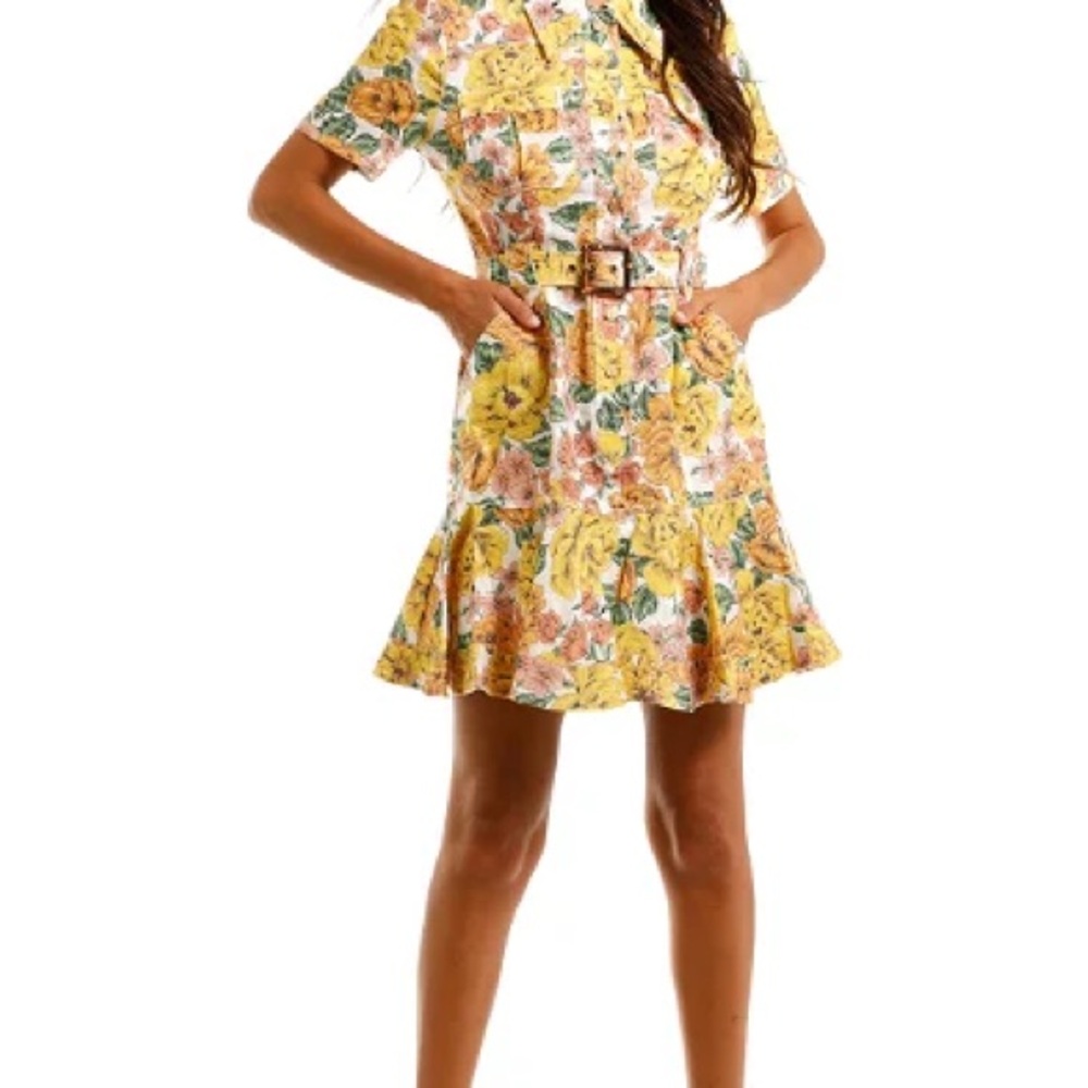 Zimmermann Yellow and Pink Floral Dress